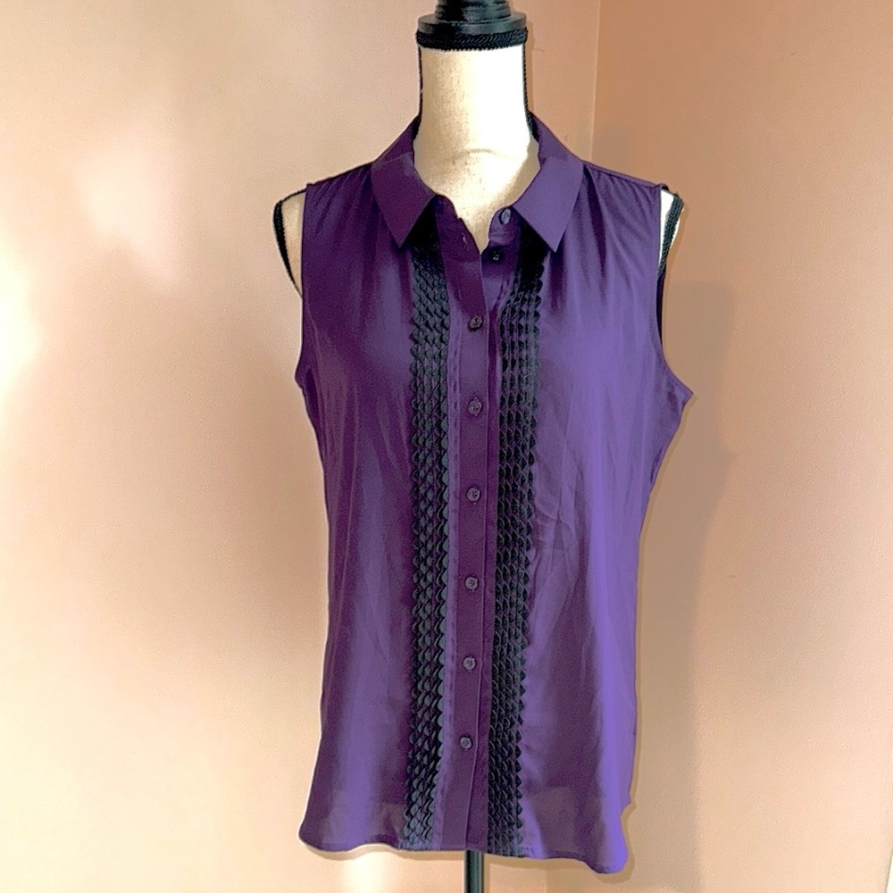 Tommy Hilfiger Sleeveless Purple Blouse